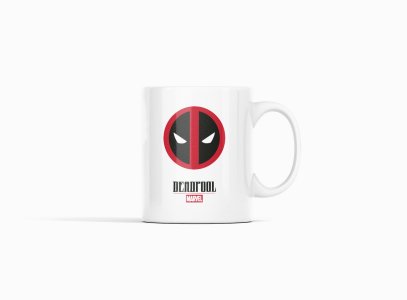 Deadpool in Black text- animation themed printed ceramic white coffee and tea mugs/ cups for animation lovers