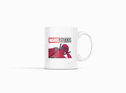 Deadpool sleeping - animation themed printed ceramic white coffee and tea mugs/ cups for animation loverss