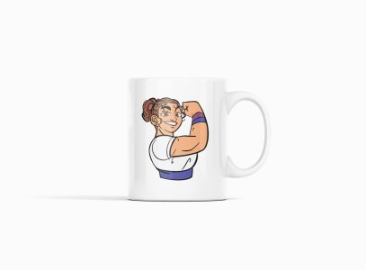Chubby lady - animation themed printed ceramic white coffee and tea mugs/ cups for animation lovers