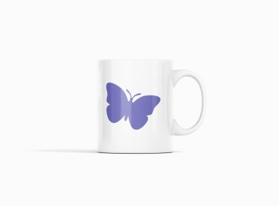 Purple butterfly - animation themed printed ceramic white coffee and tea mugs/ cups for animation lovers