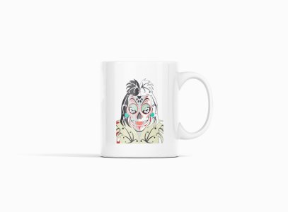 Scary illustration - animation themed printed ceramic white coffee and tea mugs/ cups for animation lovers