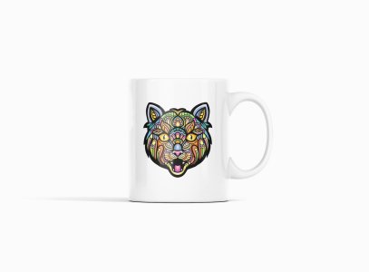 Colourful cat - animation themed printed ceramic white coffee and tea mugs/ cups for animation lovers