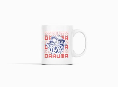 Daruma - animation themed printed ceramic white coffee and tea mugs/ cups for animation lovers