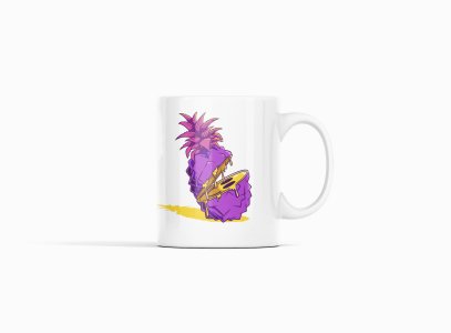 Violent pineapple - animation themed printed ceramic white coffee and tea mugs/ cups for animation lovers