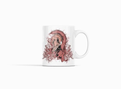 Old European Head Shield- animation themed printed ceramic white coffee and tea mugs/ cups for animation lovers