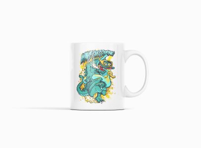 Wave I'm coming - animation themed printed ceramic white coffee and tea mugs/ cups for animation lovers