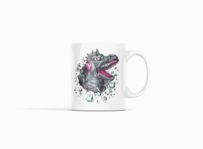 Dragon growl - animation themed printed ceramic white coffee and tea mugs/ cups for animation lovers