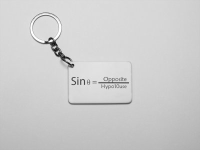 Sin thita=opposite/hypo10use -Printed Acrylic Keychain (Pack Of 2)