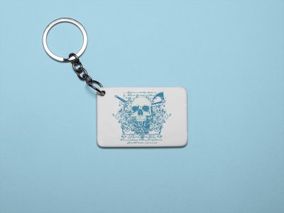 Anger skull - Printed acrylic animated Keychain(Pack Of 2)