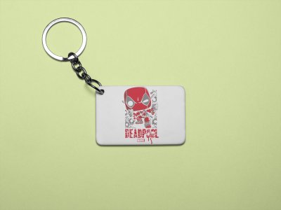 Deadpool face - Printed acrylic animated Keychain(Pack Of 2)
