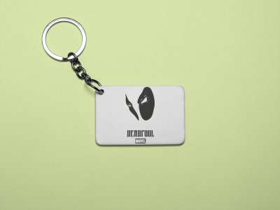 Deadpool eyes (BG Black) - Printed acrylic animated Keychain(Pack Of 2)