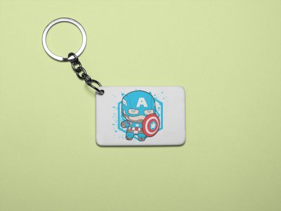 Captain America - Printed acrylic animated Keychain(Pack Of 2)