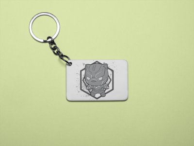 Baby black panther - Printed acrylic animated Keychain(Pack Of 2)