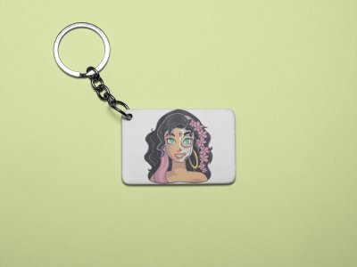 Starfire face - Printed acrylic animated Keychain(Pack Of 2)