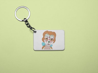 Belle full tattooed face - Printed acrylic animated Keychain(Pack Of 2)