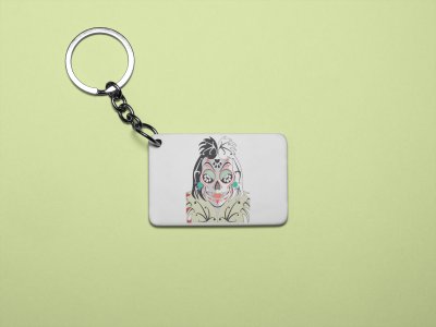 Scary illustration - Printed acrylic animated Keychain(Pack Of 2)