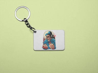 Skull with cards - Printed acrylic animated Keychain(Pack Of 2)