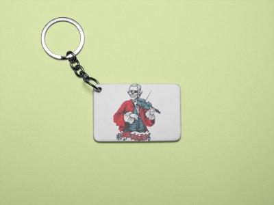 Skeleton with violin (BG no mirror) - Printed acrylic animated Keychain(Pack Of 2)