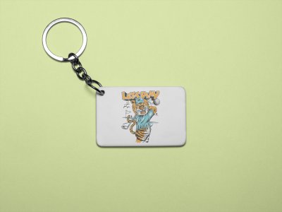 Lets play - Printed acrylic animated Keychain(Pack Of 2)