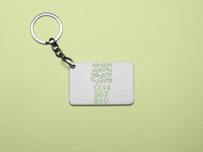A-Z and 1-0 - Printed acrylic animated Keychain(Pack Of 2)