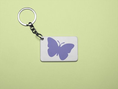 Purple butterfly - Printed acrylic animated Keychain(Pack Of 2)