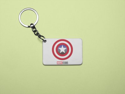 Captain America shield - Printed acrylic animated Keychain(Pack Of 2)