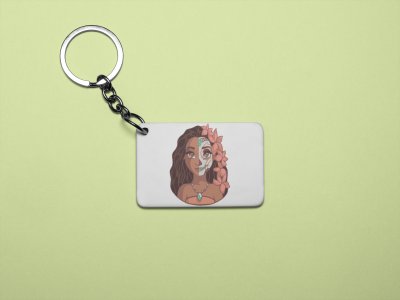 Moana face - Printed acrylic animated Keychain(Pack Of 2)
