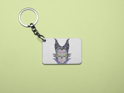 Maleficent tattooed face - Printed acrylic animated Keychain(Pack Of 2)