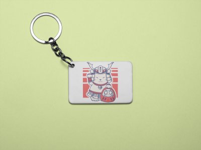 Maneki Neko lucky cat - Printed acrylic animated Keychain(Pack Of 2)
