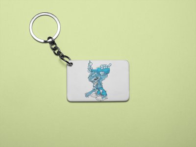 Blue fire - Printed acrylic animated Keychain(Pack Of 2)