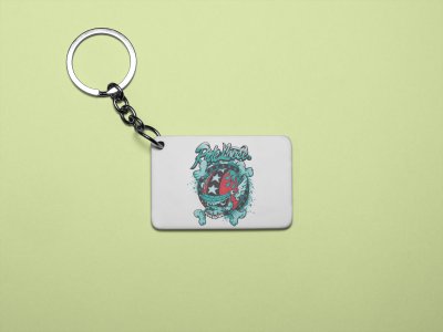 Ride loose (BG Blue) - Printed acrylic animated Keychain(Pack Of 2)