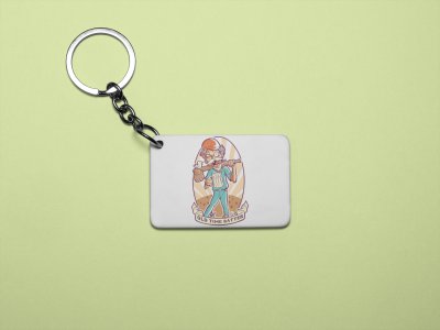 Old time batter - Printed acrylic animated Keychain(Pack Of 2)