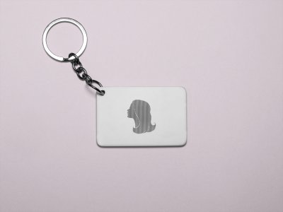 Cute Hair Girl- Printed Acrylic Keychains(Pack Of 2)