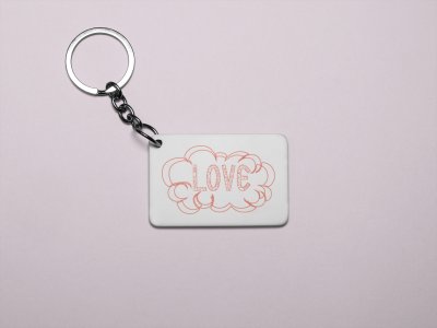 Love Cloud- Printed Acrylic Keychains(Pack Of 2)