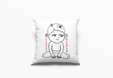 Little Girls-Printed Pillow Covers For (Pack Of Two)