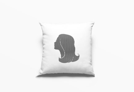 Cute Hair Girl-Printed Pillow Covers For (Pack Of Two)