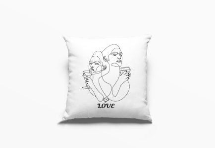 Love In Drink-Printed Pillow Covers For (Pack Of Two)