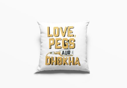 Love Pegs Aur Dhokha - Printed Pillow Covers For Bollywood Lovers(Pack Of Two)
