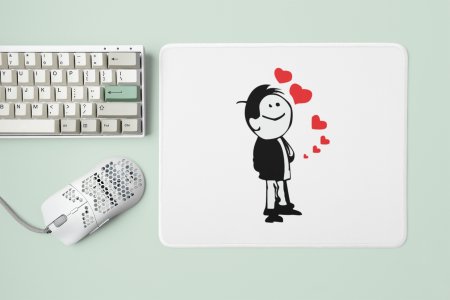 Boy in love - Designable Printed Mousepads(20cm x 18cm)