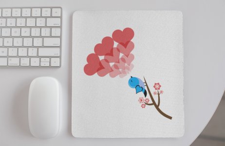 Love Bird On Branches- Designable Printed Mousepads(20cm x 18cm)