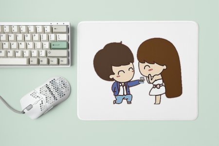 Couple Girl Surprising Boy- Designable Printed Mousepads(20cm x 18cm)