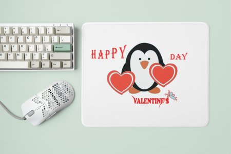 Penguin With Hearts - Designable Printed Mousepads(20cm x 18cm)