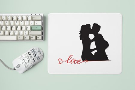 Cute Couple Kissing- Designable Printed Mousepads(20cm x 18cm)
