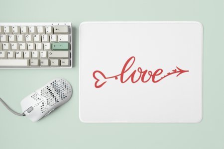 Arrow Of Love text- Designable Printed Mousepads(20cm x 18cm)