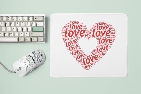 Love Heart - Designable Printed Mousepads(20cm x 18cm)