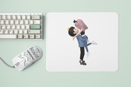Boy Lifting Girl - Designable Printed Mousepads(20cm x 18cm)
