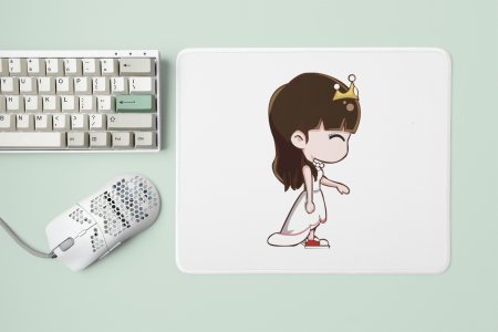 Girl With Cute Dress - Designable Printed Mousepads(20cm x 18cm)