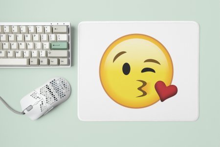 Face Throwing a Kiss emoji- Designable Printed Mousepads(20cm x 18cm)