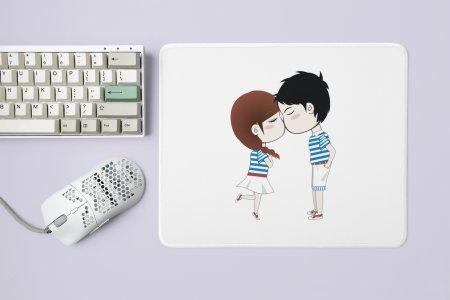 Cute Couple Kissing- Designable Printed Mousepads(20cm x 18cm)