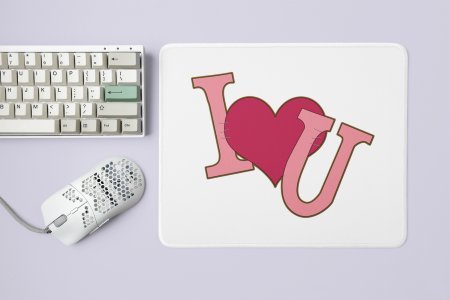 I Love You - Designable Printed Mousepads(20cm x 18cm)